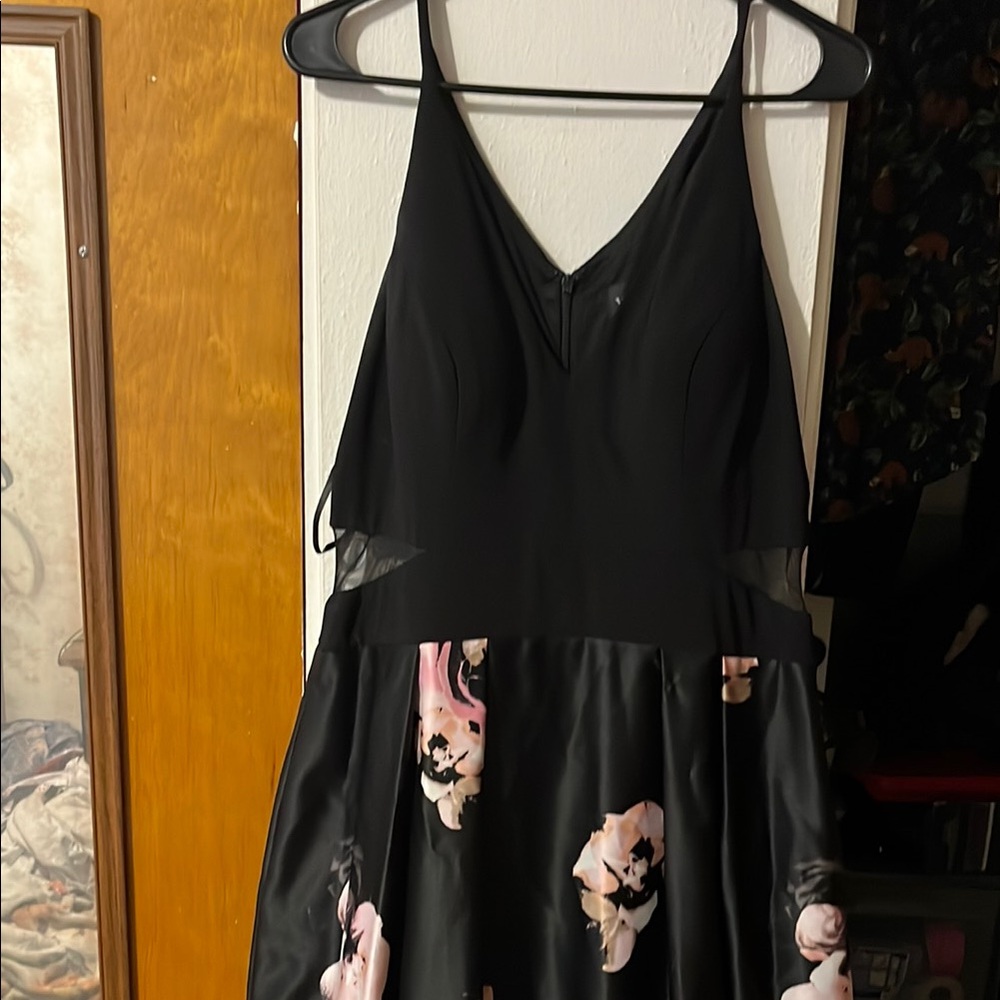 Elegant Black Floral Dress